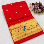 Brocade Mor Popat Premium Soft Silk Paithani Saree - Image 3