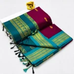 Lata Cotton Gadwal Saree – Contrast Pallu Collection - Image 3